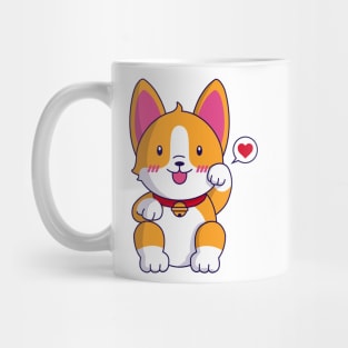 Maneki Corgi Mug